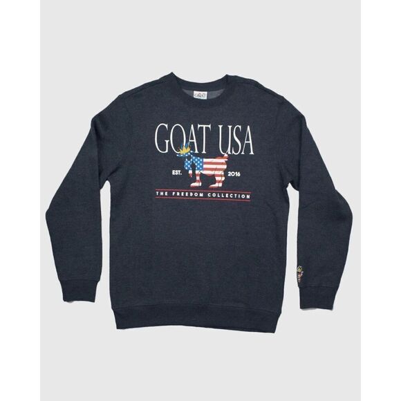 NEW! GOAT USA Freedom North Tyson Crewneck Lacrosse Navy Soft Sweatshirt Size XL - Picture 1 of 10